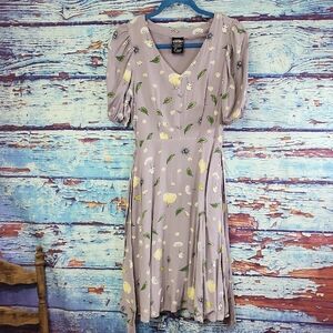 Her Universe Stidio Ghibli Boxlunch Purple Floral Midi Dress Size XS